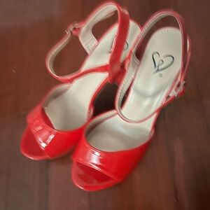 Red Strappy Heels